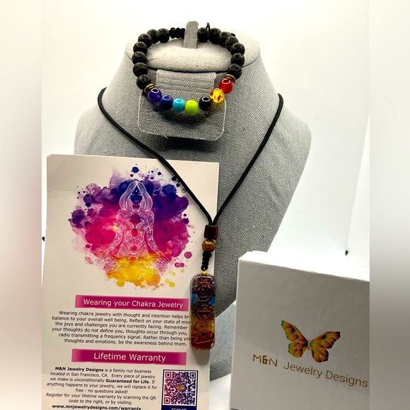 🖤 NWT- Chakra Jewelry Necklace & Bracelet 🖤 - Picture 1 of 4